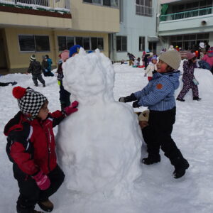 雪遊びって楽しいね