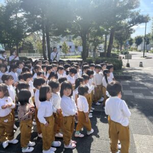 【避難訓練】若里公園まで…