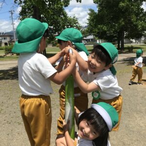 年長組 青空給食